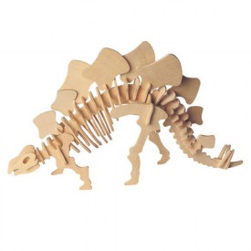 Dřevěné 3D puzzle dinosauři - velký Stegosaurus BJ002