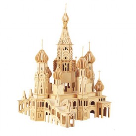 Dřevěné skládačky 3D puzzle - Kostel Petersburg DH006