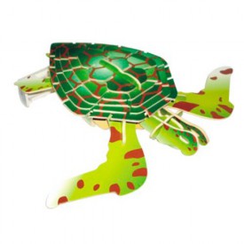 Dřevěné 3D puzzle dřevěná skládačka zvířata - Želva EC009