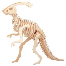 Dřevěné 3D puzzle dinosauři - malý Parasaurolophus J003