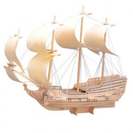Dřevěná skládačka  - Loď plachetnice Orel P128