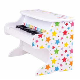 Bigjigs Toys Dřevěný klavír hvězdičky