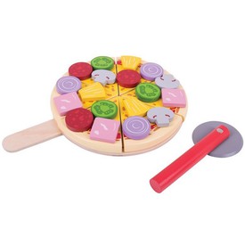 Bigjigs Toys dřevěná krájecí pizza