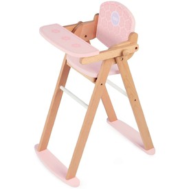 Tidlo dřevěná židlička na krmení panenek