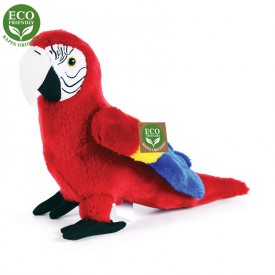 Rappa Plyšový papoušek červený Ara Arakanga 24 cm ECO-FRIENDLY