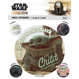 Vinylové samolepky Star Wars: Mandalorian - Baby Yoda