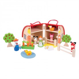 Bigjigs Toys Farma v kufříku - poškozený obal