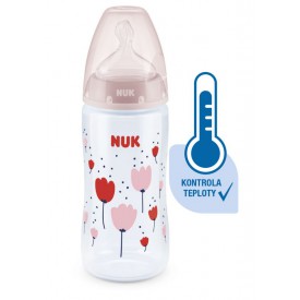 NUK FC Plus láhev s kontrolou teploty 300ml 1ks červená