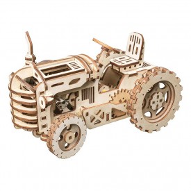 RoboTime 3D dřevěné mechanické puzzle Traktor