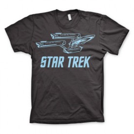 Tričko Star Trek - Enterprise Ship (tmavošedé)