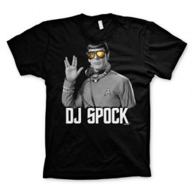 Tričko Star Trek - DJ Spock, černé