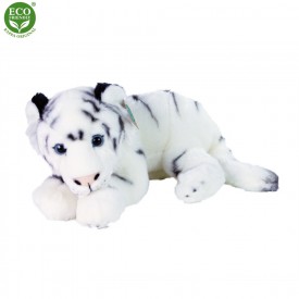 Rappa Plyšový tygr bílý ležící 36 cm ECO-FRIENDLY