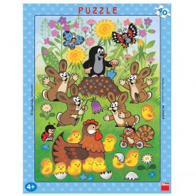 Papírové puzzle 40 dílků Krtek a velikonoce