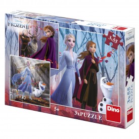 Dino Puzzle Frozen II 3x55 dílků