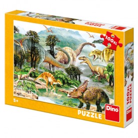 Dino Puzzle Život Dinosaurů 100 dílků