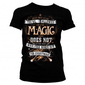 Dámské tričko Harry Potter - Magic, černé