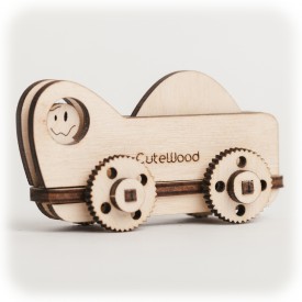 CuteWood Dřevěné 3D puzzle Kamion 1