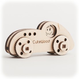 CuteWood Dřevěné 3D puzzle Sportovní auto