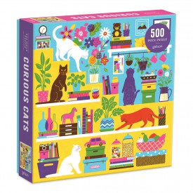 Galison Puzzle Zvědavé kočky 500 dílků