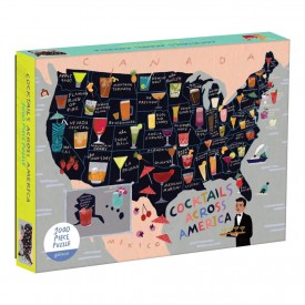 Galison Puzzle Koktejlová mapa USA 1000 dílků