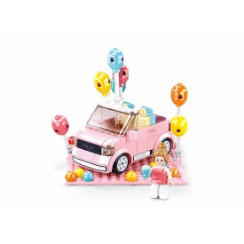 Sluban Girls Dream Mini Handcraft M38-B1086 Qmini růžový Kabriolet