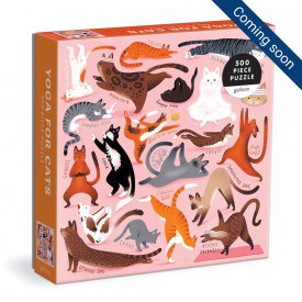 Galison Puzzle Jóga pro kočky 500 dílků