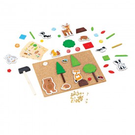Bigjigs Toys Kreativní zatloukací hra život v lese - poškozený obal