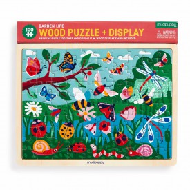 Mudpuppy Dřevěné puzzle Život na zahradě 100 dílků