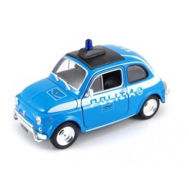 Welly Fiat Nuova 500 Polizia 1:24