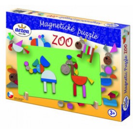 Dřevěné hračky - Magnetické puzzle ZOO