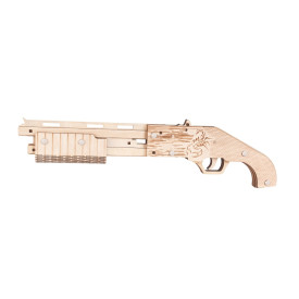 Woodcraft Dřevěné 3D puzzle Zbraň na gumičky Mossberg