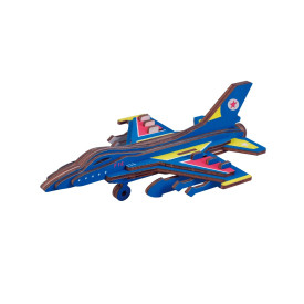 Woodcraft Dřevěné 3D puzzle Bojové letadlo F16