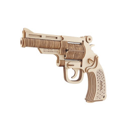 Woodcraft Dřevěné 3D puzzle Revolver M19