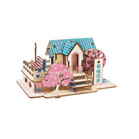 Woodcraft Dřevěné 3D puzzle Jarní dům