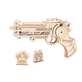 Woodcraft Dřevěné 3D puzzle Zbraň na gumičky Virbius