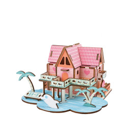 Woodcraft Dřevěné 3D puzzle Letní dům