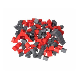 L-W Toys Kreativní set střešní prvky červená a tmavě šedá 120 ks