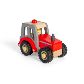 Bigjigs Toys Traktor červený