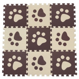 Pěnové BABY puzzle Hnědé tlapky H (29,5x29,5)