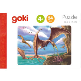GOKI Dřevěné puzzle Dinosauři: Pterodactyl 24 dílků