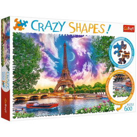 TREFL Crazy Shapes puzzle Obloha nad Paříží 600 dílků
