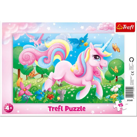 TREFL Puzzle Magický svět jednorožců 15 dílků