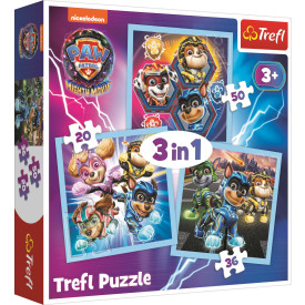 TREFL Puzzle Tlapková patrola: Mocní hrdinové 3v1 (20,36,50 dílků)