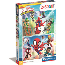 CLEMENTONI Puzzle Spidey a jeho úžasní přátelé 2x60 dílků