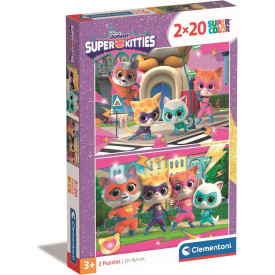 CLEMENTONI Puzzle Superčíči 2x20 dílků