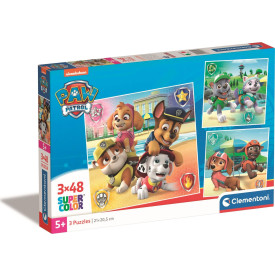 CLEMENTONI Puzzle Tlapková patrola 3x48 dílků
