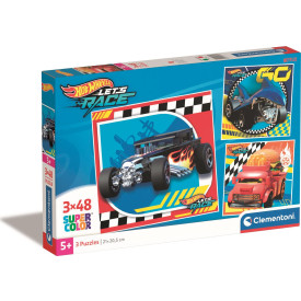 CLEMENTONI Puzzle Hot Wheels 3x48 dílků