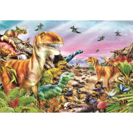 CLEMENTONI Puzzle Země dinosaurů 104 dílků