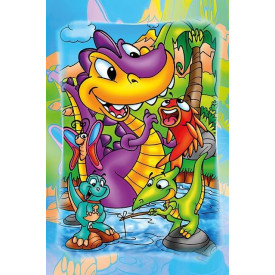 ART PUZZLE Dřevěné puzzle Dinosauři na rybách 16 dílků
