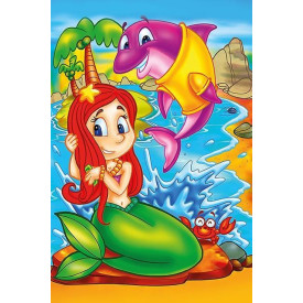 ART PUZZLE Dřevěné puzzle Mořská panna a její přátelé 16 dílků